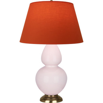 Double Gourd One Light Table Lamp in Rose Water Glazed Ceramic w/Antique Natural Brass (165|RW20T)
